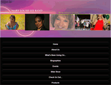 Tablet Screenshot of marylouiseleeband.com